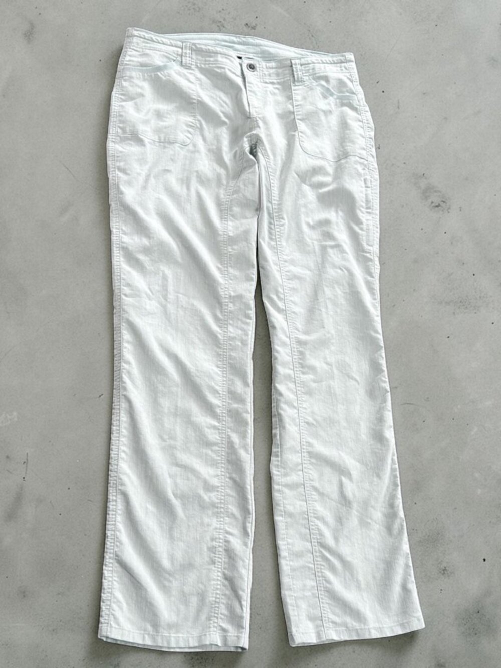 Kühl Pants Women's 14 Long Mint Green Cotton Twill Straight Leg Hiking Outdoor